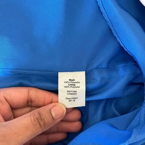 J.Crew Women's Blue Floral Scalloped Dressy Cocktail Cami Tank Top Size S/6 - Picture 7 of 8